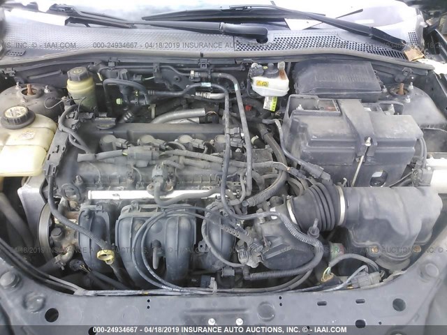 1FAFP34N36W114728 - 2006 FORD FOCUS ZX4 BLACK photo 10