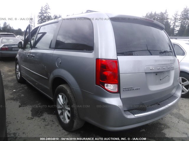 2C4RDGCG4GR387875 - 2016 DODGE GRAND CARAVAN SXT SILVER photo 3