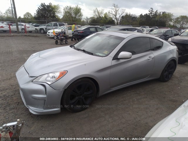 KMHHT6KD7CU079205 - 2012 HYUNDAI GENESIS COUPE 2.0T SILVER photo 2