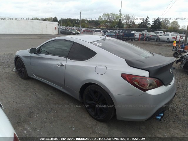 KMHHT6KD7CU079205 - 2012 HYUNDAI GENESIS COUPE 2.0T SILVER photo 3