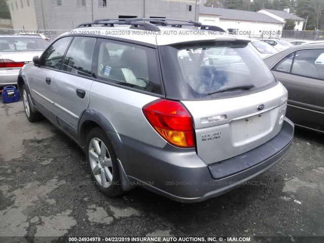 4S4BP61CX77317667 - 2007 SUBARU LEGACY OUTBACK 2.5I SILVER photo 3