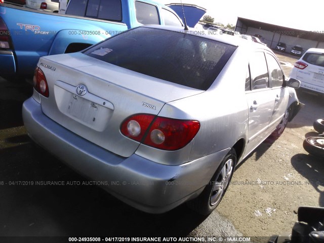 1NXBR32E05Z559228 - 2005 TOYOTA COROLLA CE/LE/S SILVER photo 4