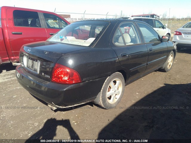 3N1AB51A44L472586 - 2004 NISSAN SENTRA 2.5S BLACK photo 4