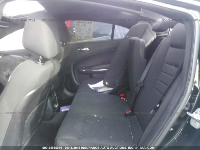 2C3CDXBG7CH103036 - 2012 DODGE CHARGER SE BLACK photo 8