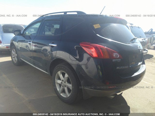 JN8AZ18U69W009730 - 2009 NISSAN MURANO S/SL BLACK photo 3