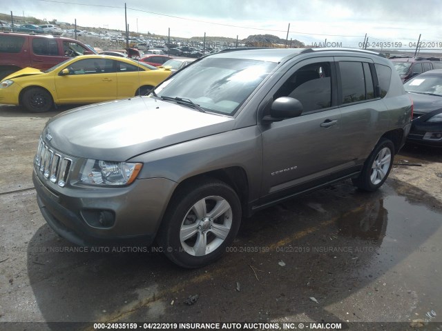 1C4NJDBB0CD662120 - 2012 JEEP COMPASS SPORT GRAY photo 2