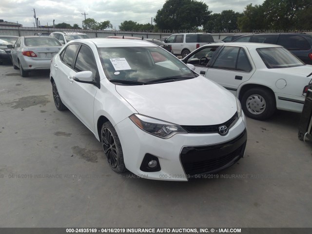 5YFBURHE3FP343904 - 2015 TOYOTA COROLLA L/LE/LE PLS/PRM/S/S PLS WHITE photo 1