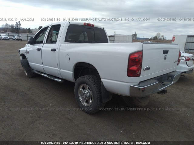 3D7KS28D18G130744 - 2008 DODGE RAM 2500 ST/SLT WHITE photo 3