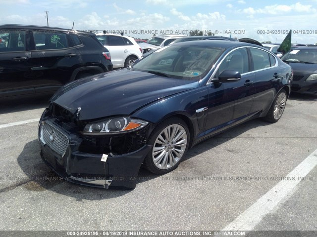 SAJWA0HB4CLS47118 - 2012 JAGUAR XF PORTFOLIO Dark Blue photo 2