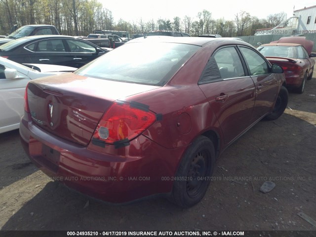 1G2ZF57B784148441 - 2008 PONTIAC G6 VALUE LEADER/BASE MAROON photo 4