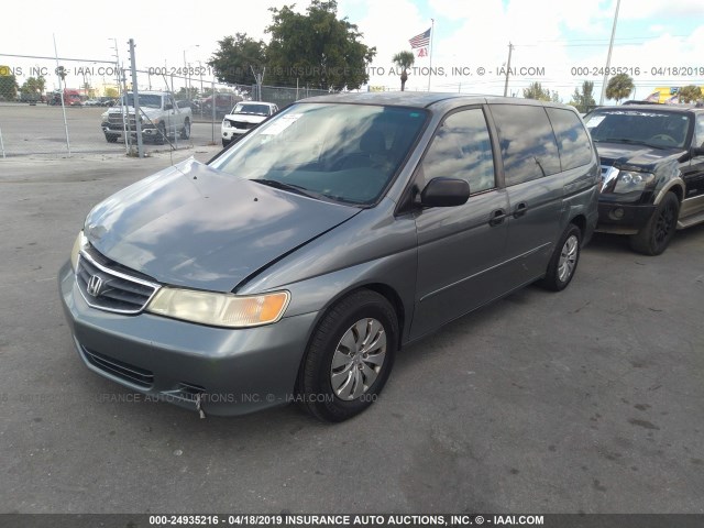 2HKRL18582H518934 - 2002 HONDA ODYSSEY LX GRAY photo 2