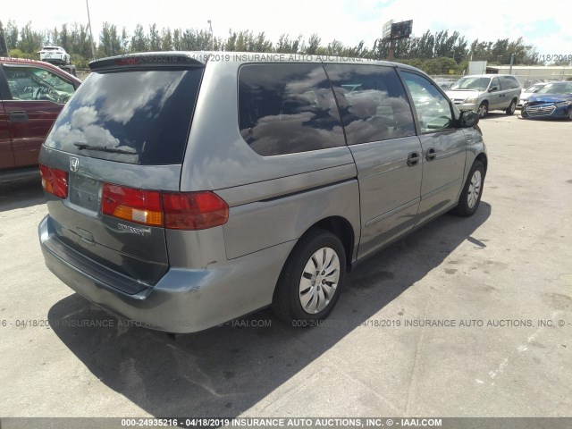 2HKRL18582H518934 - 2002 HONDA ODYSSEY LX GRAY photo 4