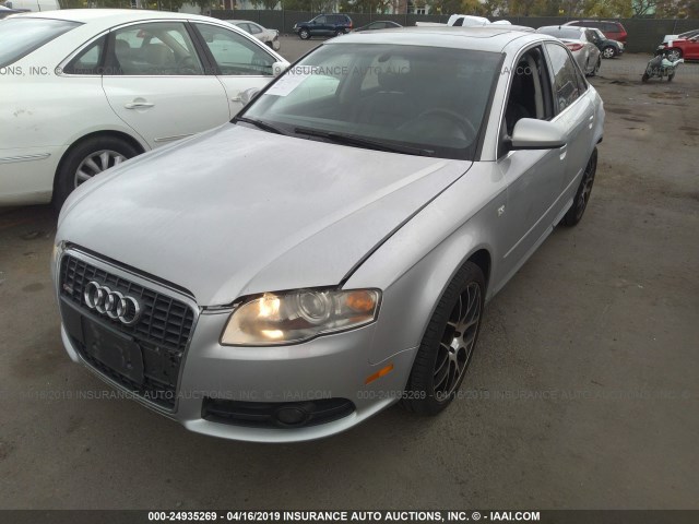 WAUAF78E78A159970 - 2008 AUDI A4 2.0T SILVER photo 2
