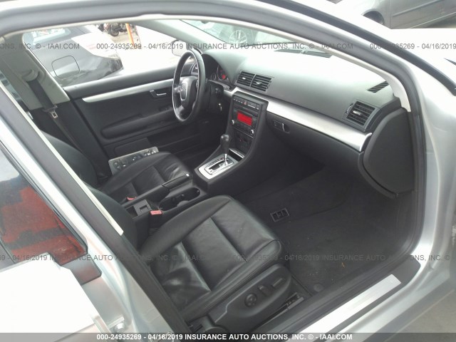 WAUAF78E78A159970 - 2008 AUDI A4 2.0T SILVER photo 5