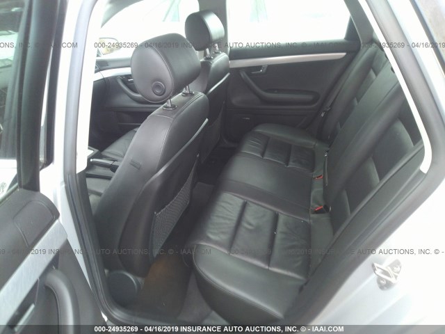 WAUAF78E78A159970 - 2008 AUDI A4 2.0T SILVER photo 8