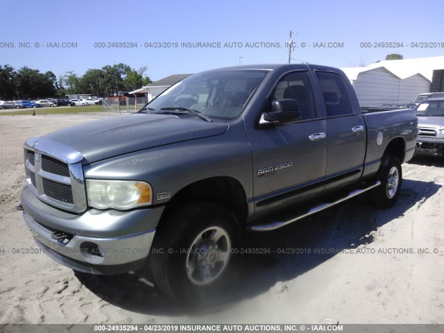 3D7KS28D75G846267 - 2005 DODGE RAM 2500 ST/SLT GRAY photo 2