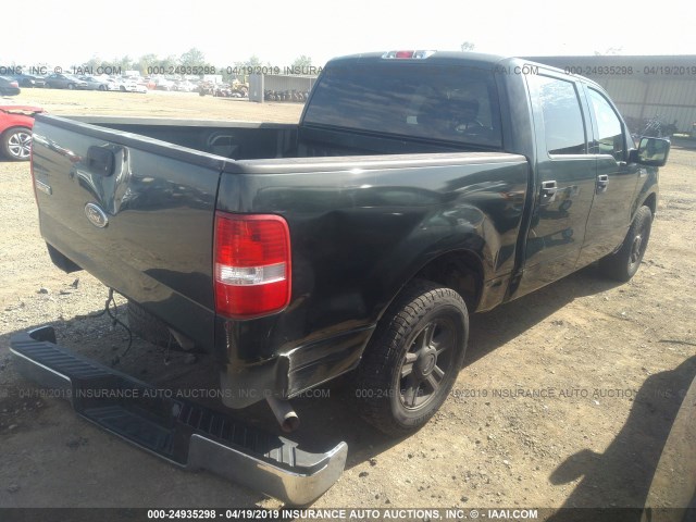 1FTRW12W64KC76979 - 2004 FORD F150 SUPERCREW GREEN photo 4