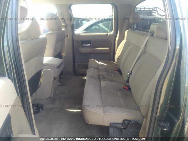 1FTRW12W64KC76979 - 2004 FORD F150 SUPERCREW GREEN photo 8