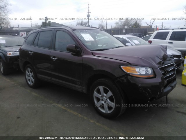 5NMSH13E78H218303 - 2008 HYUNDAI SANTA FE SE/LIMITED MAROON photo 1