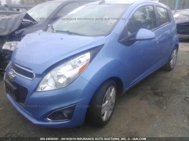 KL8CD6S92DC595401 - 2013 CHEVROLET SPARK 1LT BLUE photo 2