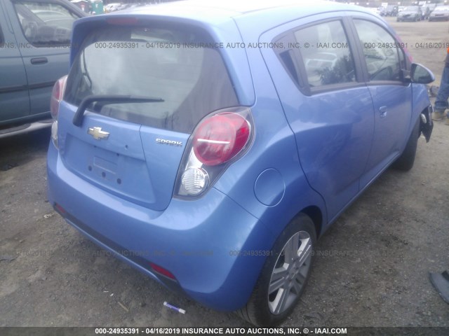 KL8CD6S92DC595401 - 2013 CHEVROLET SPARK 1LT BLUE photo 4