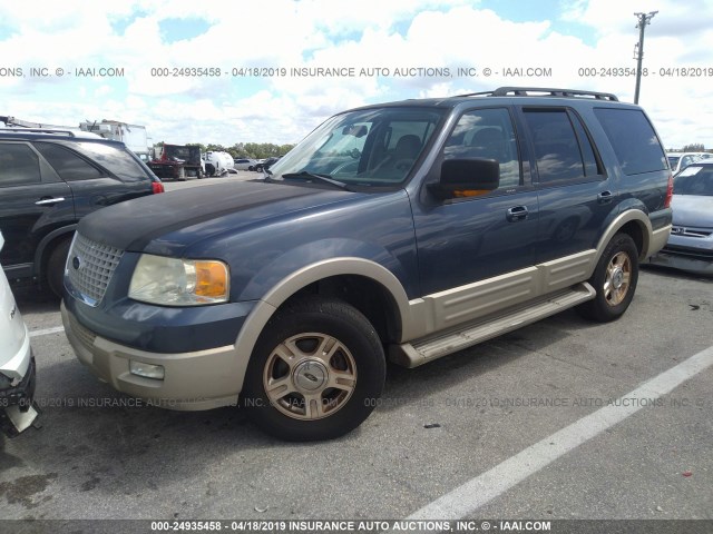 1FMPU17575LA72485 - 2005 FORD EXPEDITION EDDIE BAUER BLUE photo 2