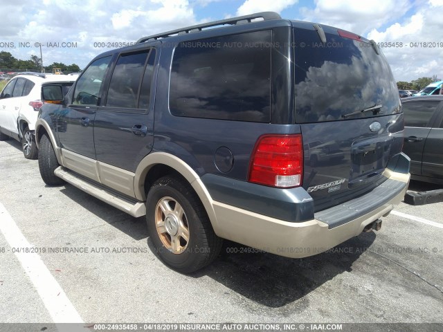 1FMPU17575LA72485 - 2005 FORD EXPEDITION EDDIE BAUER BLUE photo 3