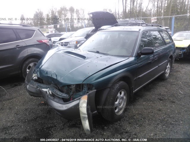 4S3BG6857V7618244 - 1997 SUBARU LEGACY OUTBACK/LIMITED GREEN photo 2