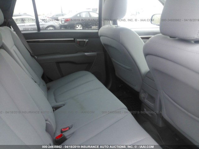 5XYZGDAB3CG140987 - 2012 HYUNDAI SANTA FE GLS BLUE photo 8