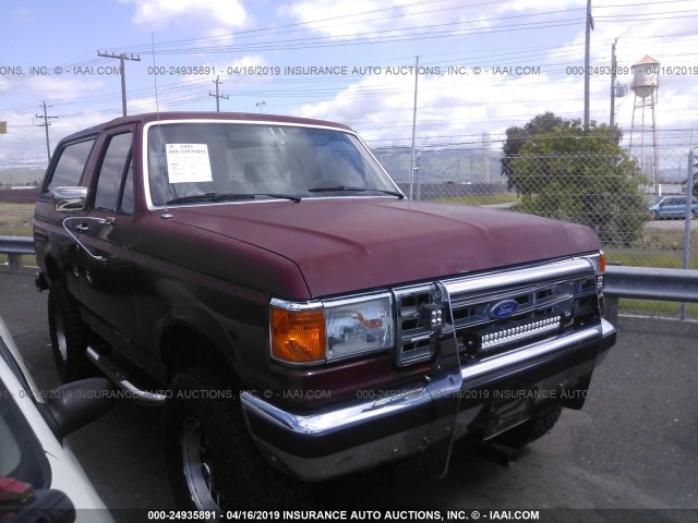 1FMEU15N4MLA34463 - 1991 FORD BRONCO U100 RED photo 1