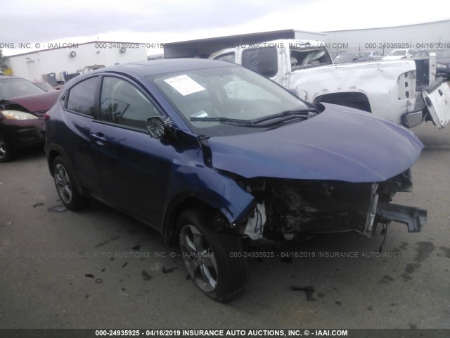 3CZRU5H58HM701395 - 2017 HONDA HR-V EX BLUE photo 1