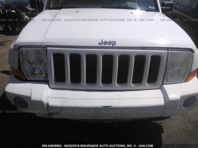 1J8HG48K76C143670 - 2006 JEEP COMMANDER WHITE photo 6