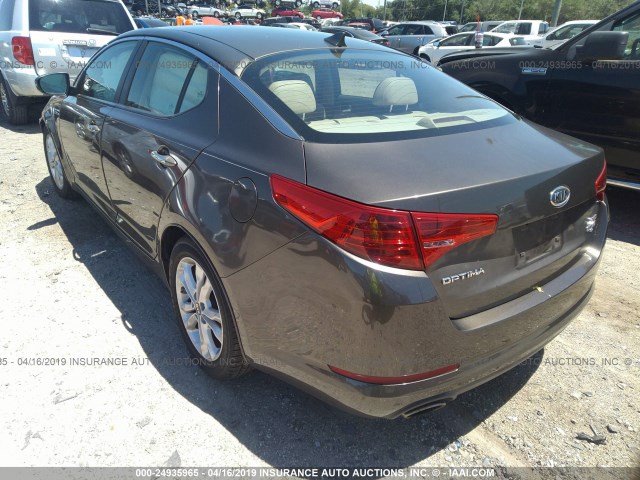 KNAGN4A77B5070620 - 2011 KIA OPTIMA EX/SX GRAY photo 3