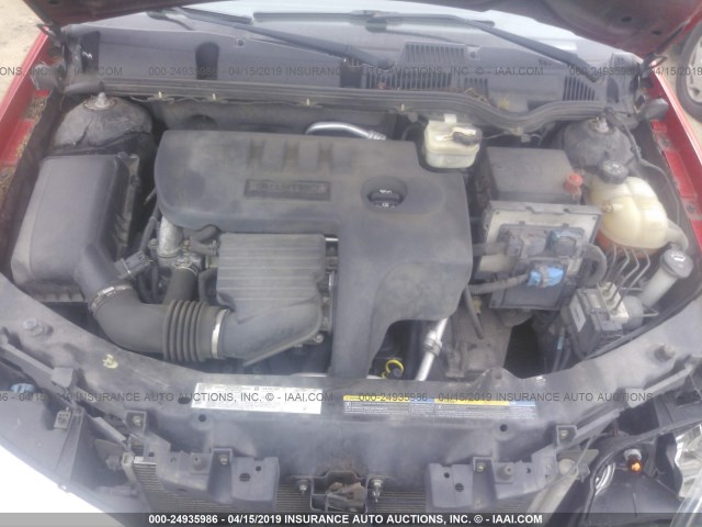 1G8AW15FX6Z114172 - 2006 SATURN ION LEVEL 3 RED photo 10