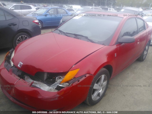 1G8AW15FX6Z114172 - 2006 SATURN ION LEVEL 3 RED photo 2