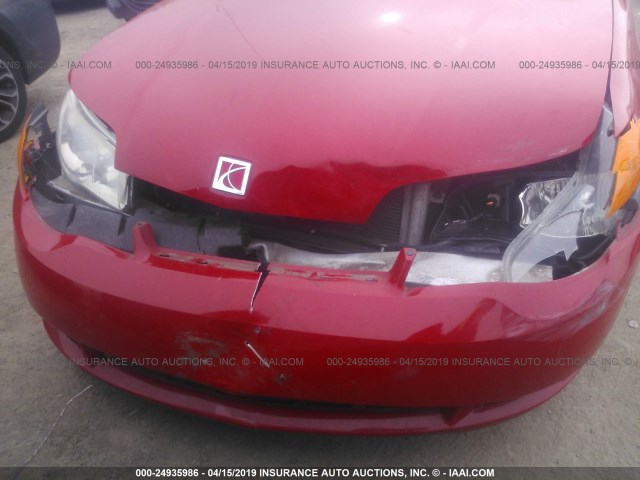 1G8AW15FX6Z114172 - 2006 SATURN ION LEVEL 3 RED photo 6