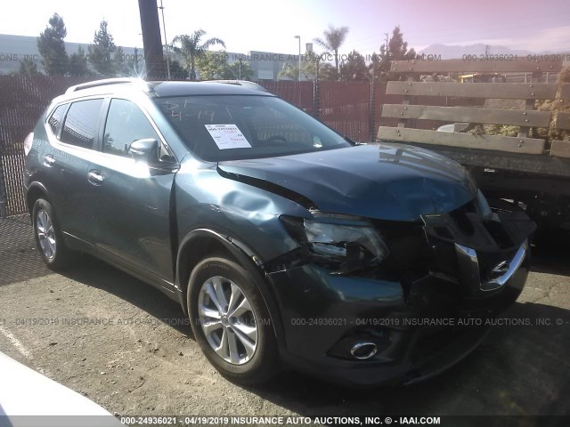 5N1AT2MV8EC784751 - 2014 NISSAN ROGUE S/SL/SV BLUE photo 1