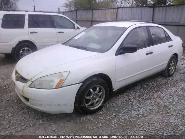 1HGCM56115A030478 - 2005 HONDA ACCORD DX WHITE photo 2