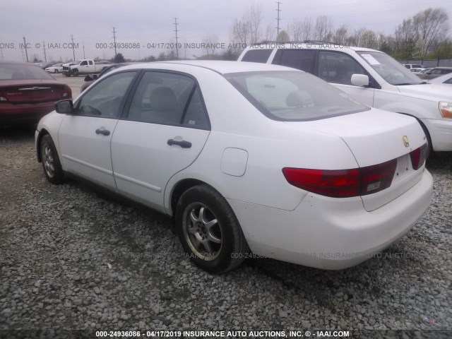 1HGCM56115A030478 - 2005 HONDA ACCORD DX WHITE photo 3