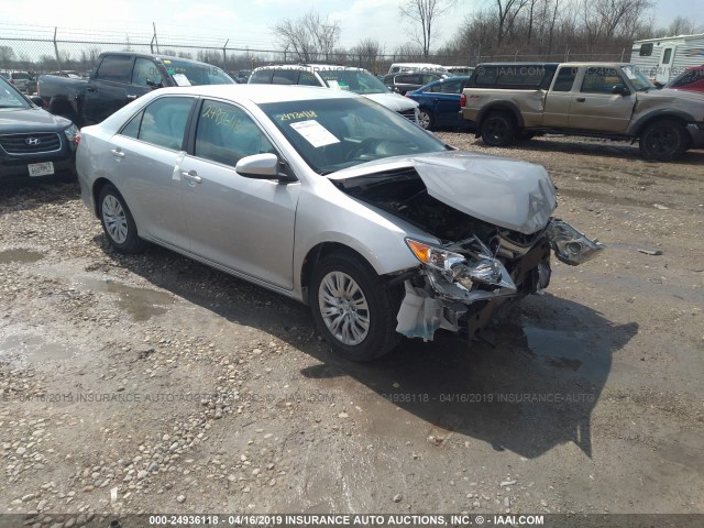 4T4BF1FK5CR257949 - 2012 TOYOTA CAMRY SE/LE/XLE SILVER photo 1