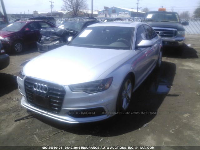 WAUHGAFC4CN160196 - 2012 AUDI A6 PRESTIGE SILVER photo 2