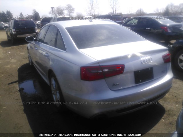 WAUHGAFC4CN160196 - 2012 AUDI A6 PRESTIGE SILVER photo 3