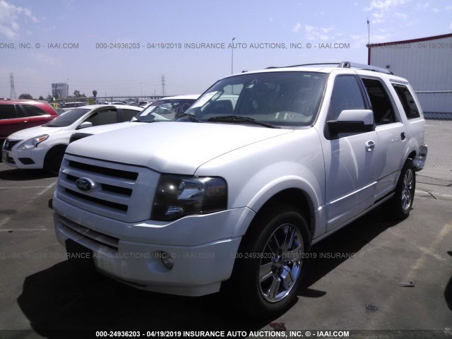 1FMJU1K57AEB08106 - 2010 FORD EXPEDITION LIMITED WHITE photo 2