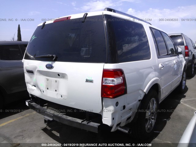 1FMJU1K57AEB08106 - 2010 FORD EXPEDITION LIMITED WHITE photo 4