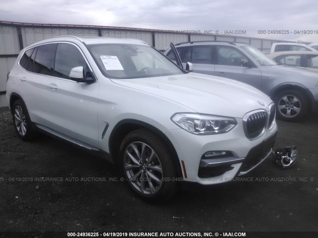 5UXTR9C52KLE13071 - 2019 BMW X3 XDRIVE30I WHITE photo 1