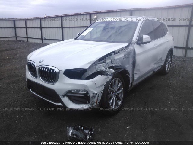 5UXTR9C52KLE13071 - 2019 BMW X3 XDRIVE30I WHITE photo 2