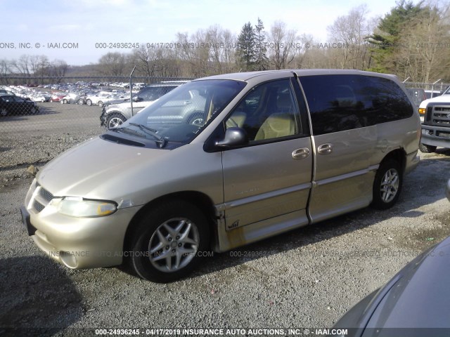 1B4GP44RXYB781035 - 2000 DODGE GRAND CARAVAN SE/SPORT GOLD photo 2