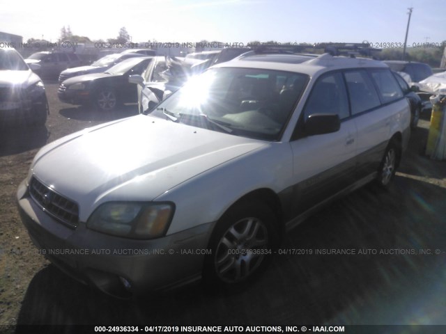 4S3BH686837603349 - 2003 SUBARU LEGACY OUTBACK LIMITED WHITE photo 2