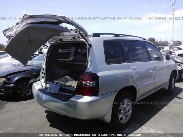 JTEGP21AX60112161 - 2006 TOYOTA HIGHLANDER LIMITED GRAY photo 4