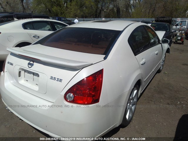 1N4BA41E98C801999 - 2008 NISSAN MAXIMA SE/SL WHITE photo 4